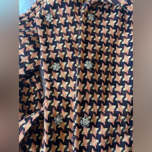 Aziz Women Size Small Knit Tie Belt Pea Coat Winter Heavy Stylish - Picture 7 of 11